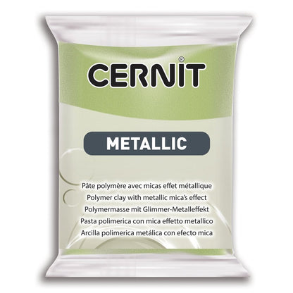 Cernit Polymer Clay 56g | Metallic - 051 Green Gold -