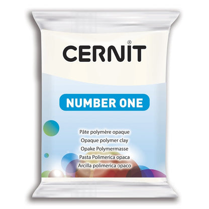 Cernit Polymer Clay 56g | Number One - 027 White Opaque -