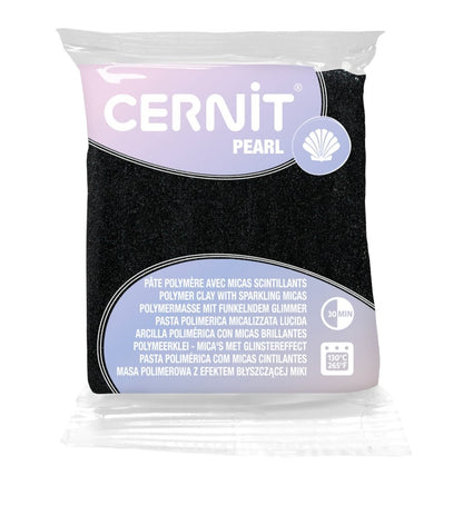 Cernit Polymer Clay 56g | Pearl - 100 Black. -