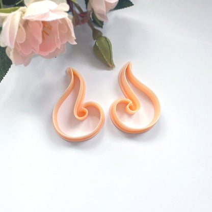 ClayBoutique Clay Cutter (38) | Curved Flame - 