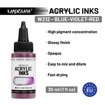 Kamenskaya Acrylic Ink 30ml | Chameleon Blue - Violet - Red - 