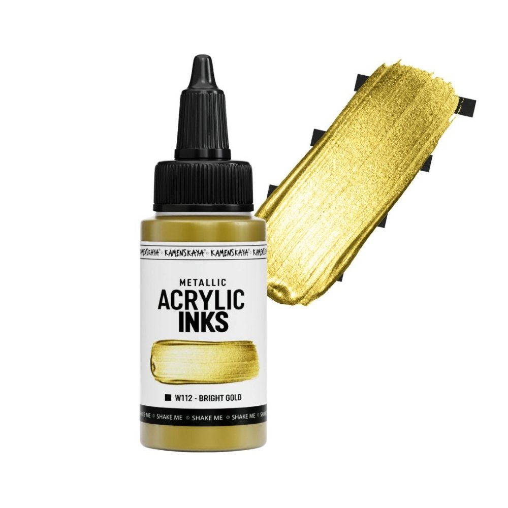 Kamenskaya Acrylic Ink 30ml | Metallic Bright Gold - 