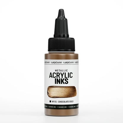 Kamenskaya Acrylic Ink 30ml | Metallic Chocolate Gold - 