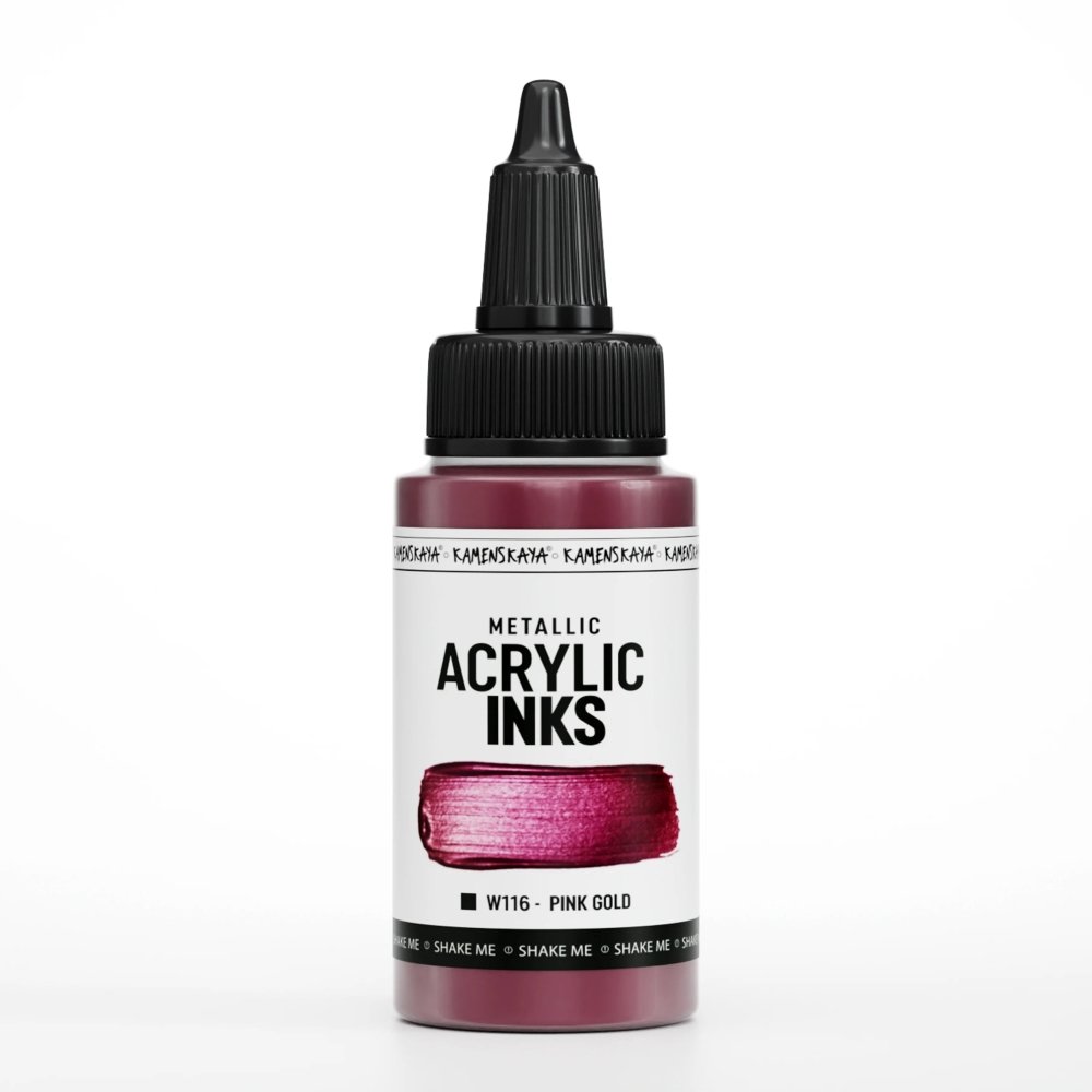 Kamenskaya Acrylic Ink 30ml | Metallic Pink Gold - 