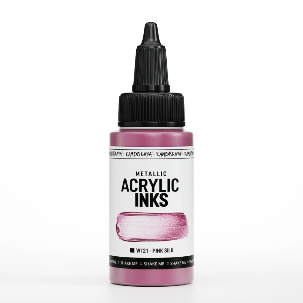 Kamenskaya Acrylic Ink 30ml | Metallic Pink Silk - 