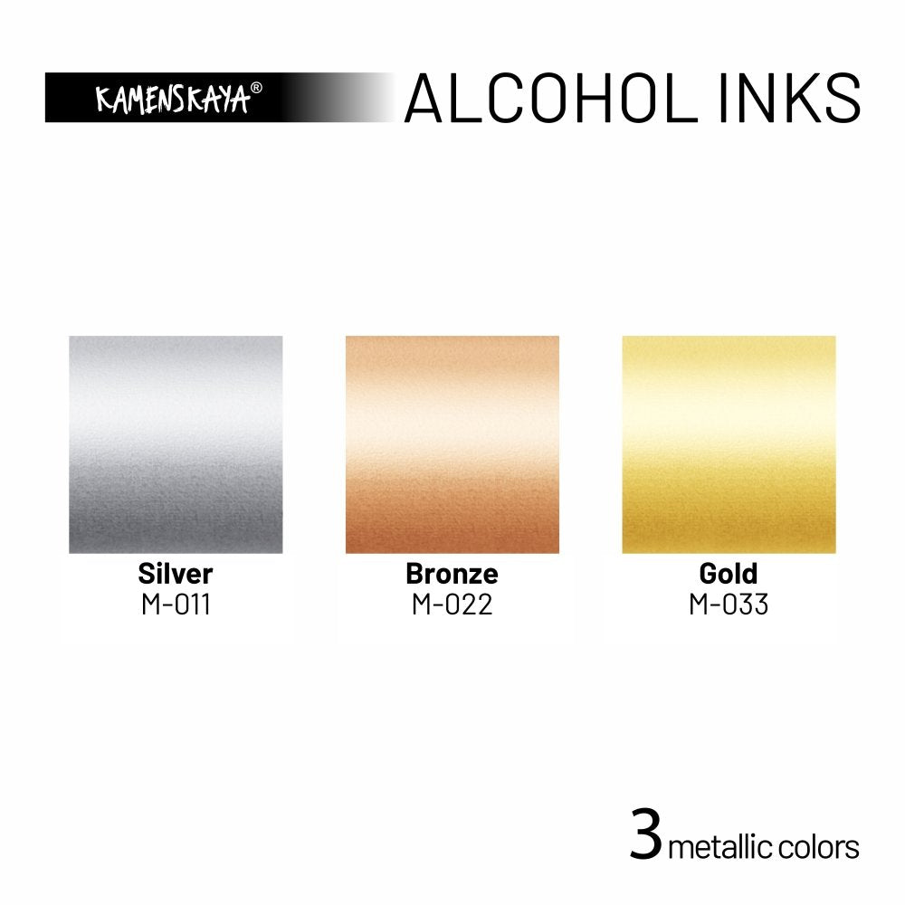 Kamenskaya Alcohol Ink 15ml | Metallic M-33 Gold -