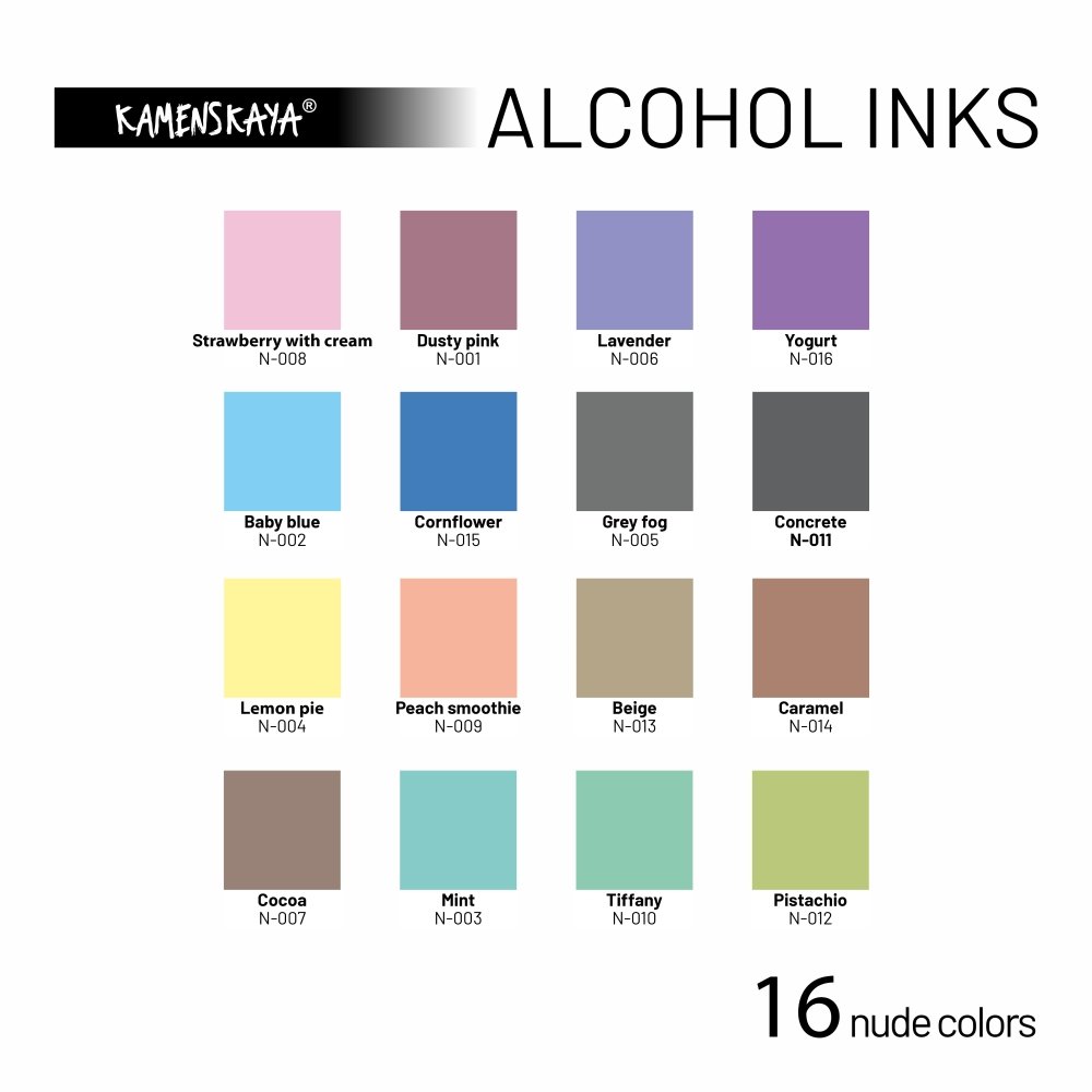 Kamenskaya Alcohol Ink 15ml | Nude N-005 Grey Fog -