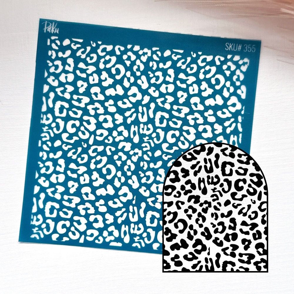 Leopard Print Silkscreen Stencil - 