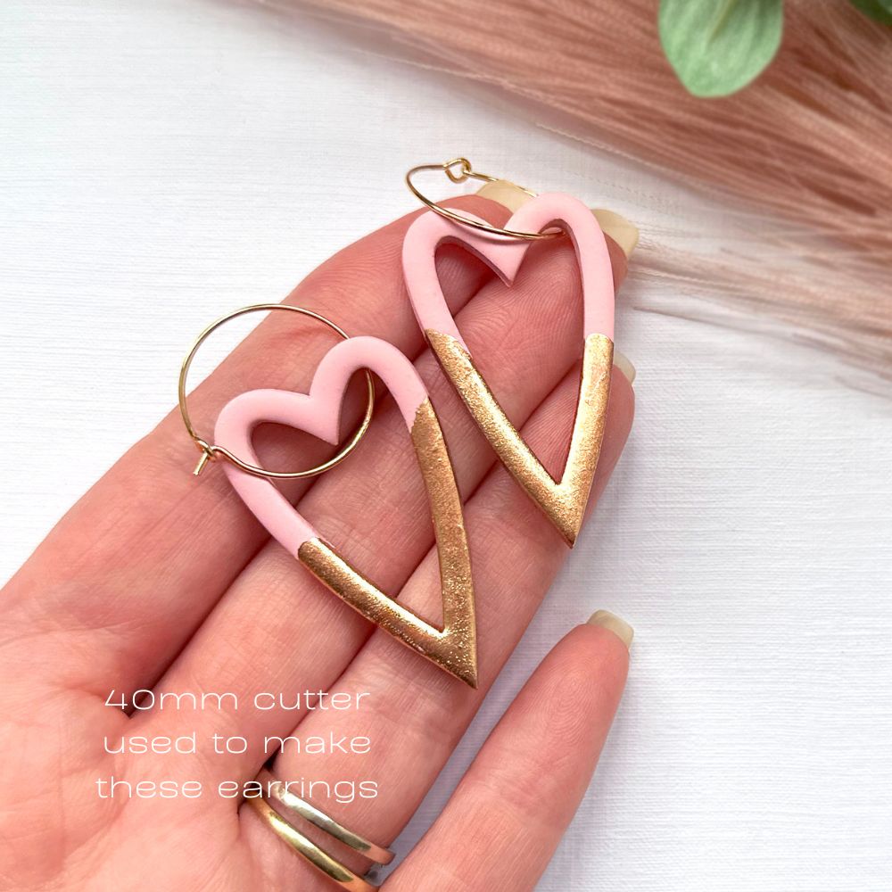 Long Heart Clay Cutter | Skinny Outline - 