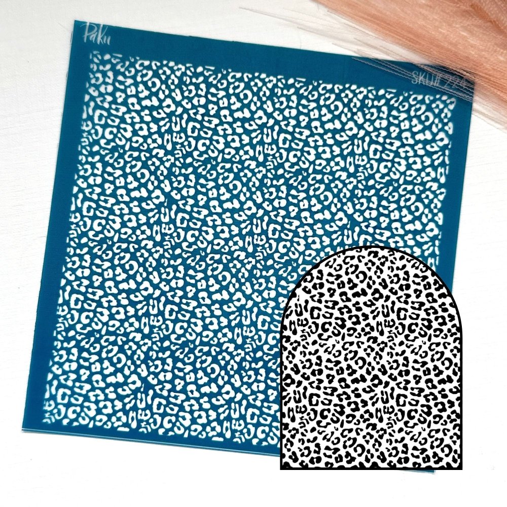 Mini Leopard Print Silkscreen Stencil - 