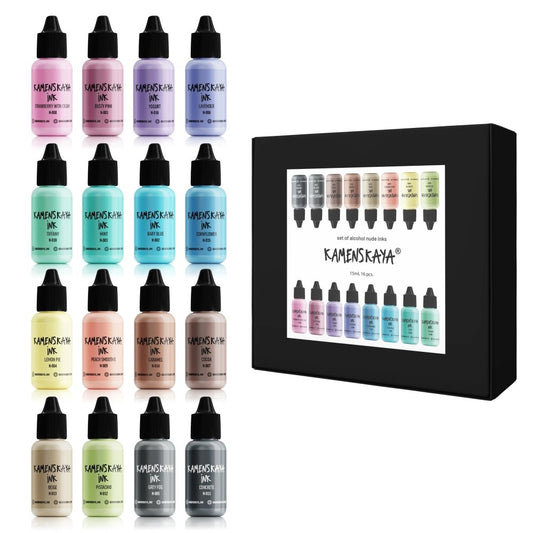 PRE ORDER Kamenskaya Alcohol Ink Set | 16 Nude Colours -