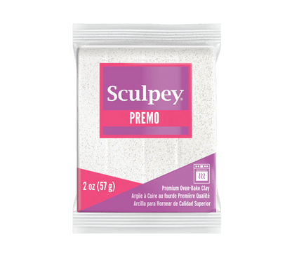 Sculpey Premo Polymer Clay | 57g - 5132 White Gold Glitter - 