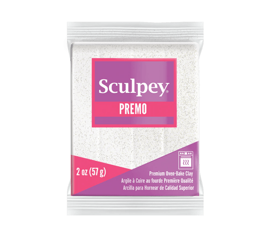 Sculpey Premo Polymer Clay | 57g - 5132 White Gold Glitter - 