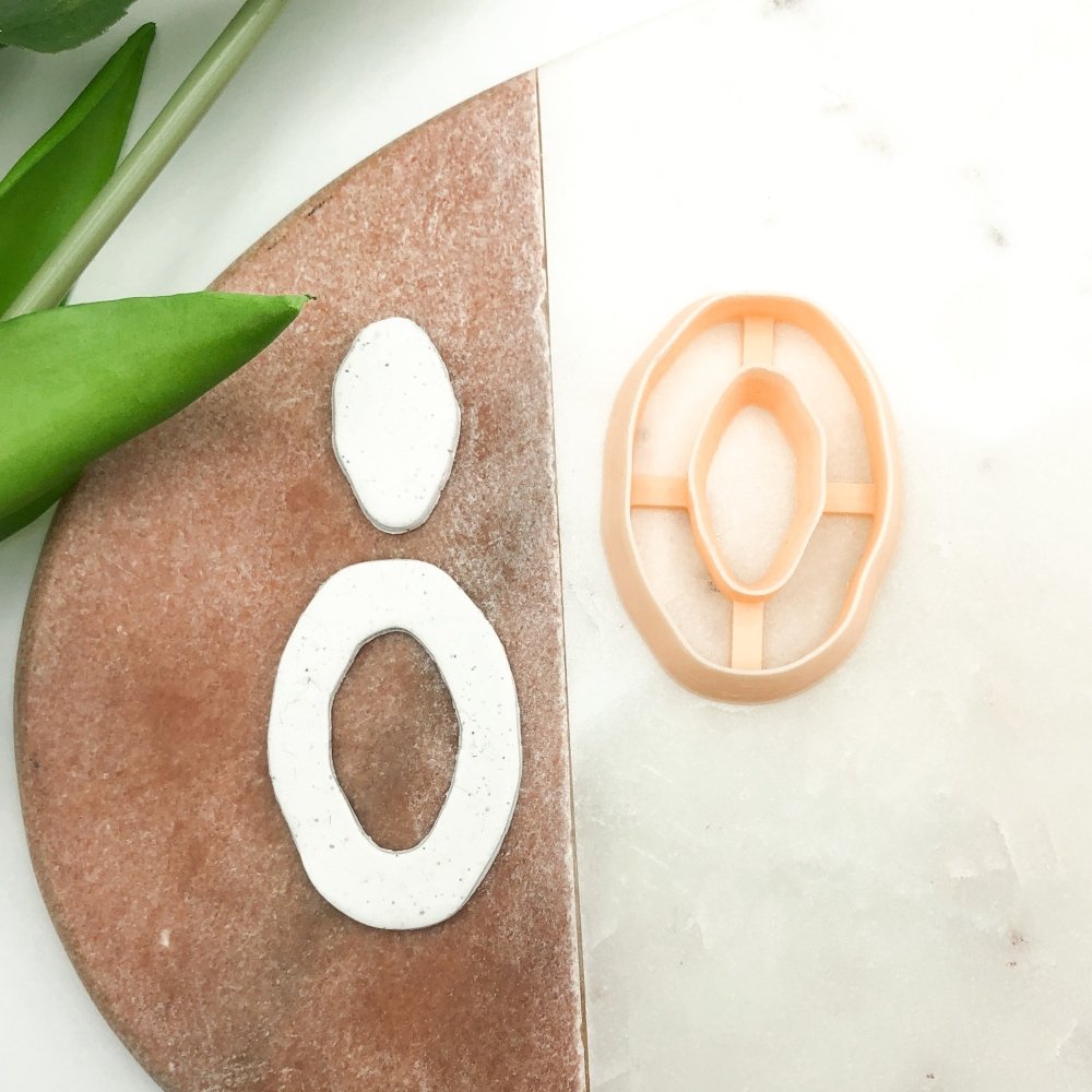 Organic Oval Donut Clay Cutter -